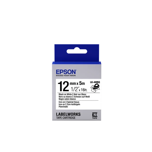 Epson LK-4WBQ címkeszalag Black/White 12mm (5m) Epson