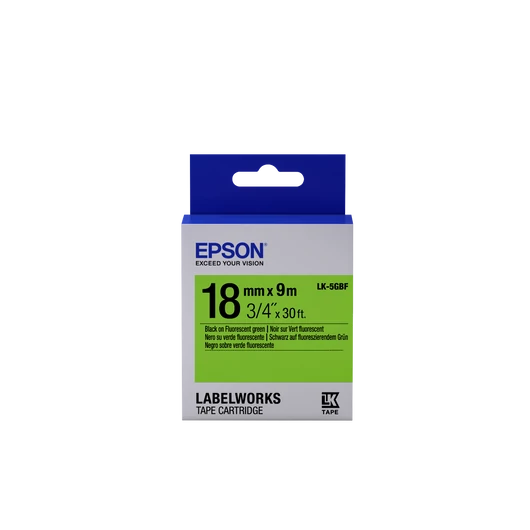 Epson LK-5GBF címkeszalag Black/Green 18mm (9m) Epson