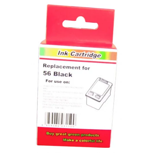 Utángyártott HP C6656A Patron Black No.56 WHITE BOX White Box