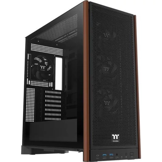 Thermaltake S370 WS táp nélküli ablakos Mid Tower számítógépház fekete