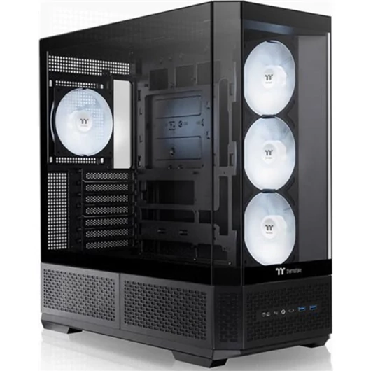 Thermaltake View 370 TG ARGB táp nélküli ablakos Mid Tower számítógépház fekete