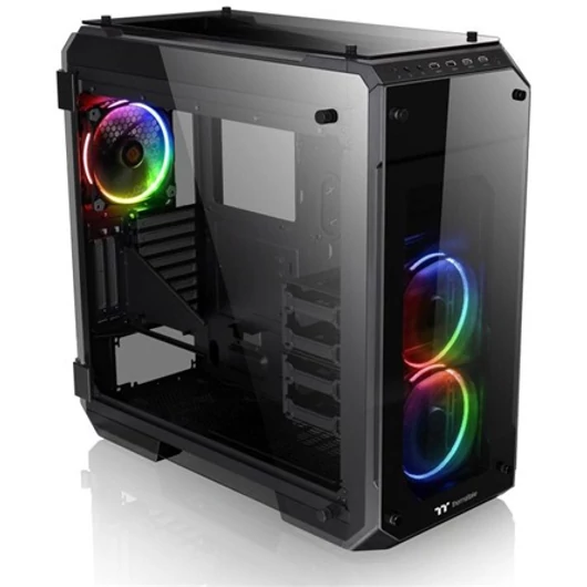 Thermaltake View 71 Tempered Glass RGB Edition táp nélküli ablakos Full Tower számítógépház fekete