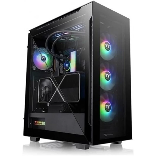 Thermaltake Divider 500 TG ARGB táp nélküli ablakos MT Mini Tower számítógépház fekete