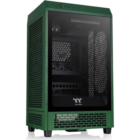 Thermaltake The Tower 200 Racing Green táp nélküli ablakos MT Mini Tower számítógépház