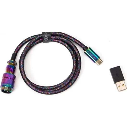 Keychron Colorful Premium Coiled Type-C Cable - Black