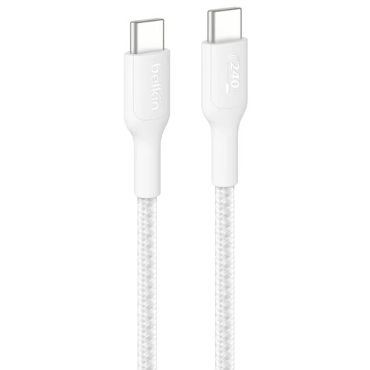 BELKIN BOOST CHARGE 240W GEFLOC USB-C / USB-C-KABEL 2M WEI
