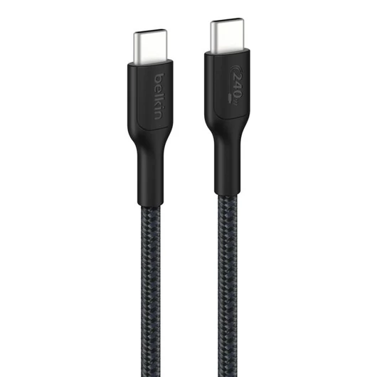 BELKIN BOOST CHARGE 240W GEFLOC USB-C / USB-C-KABEL 3M SCHWARZ