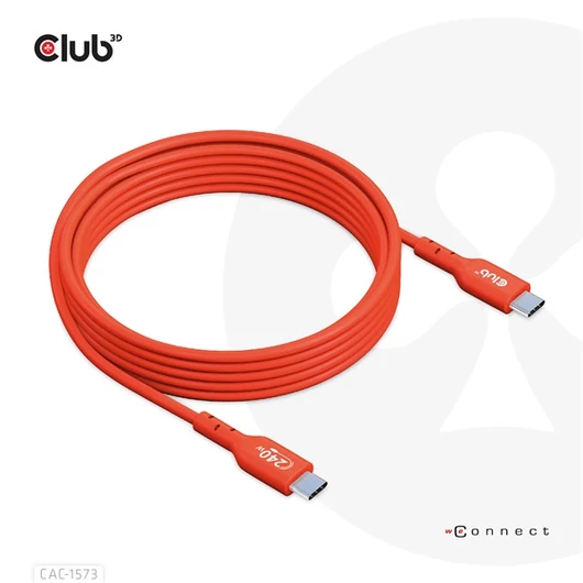 Club 3D Kábel - CAC-1573 (USB2 Type-C, M / M Kétirányú, 480Mb, 240W EPR, 2m)