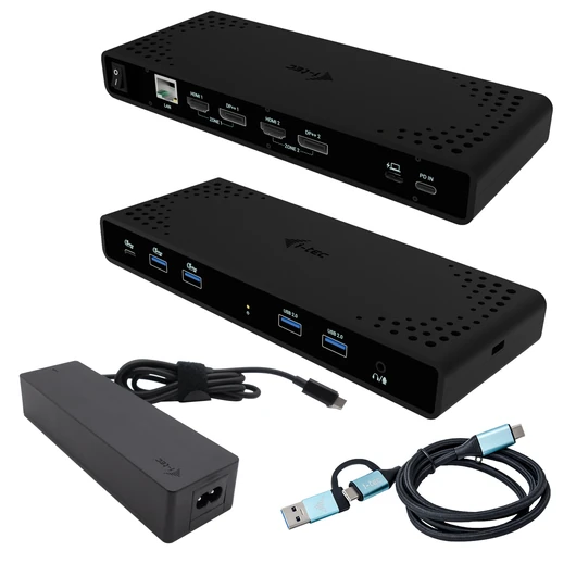 I-TEC UNIVERSAL DUAL 4K DOCK PD 85W INCL. USB-C CHARGER 100W