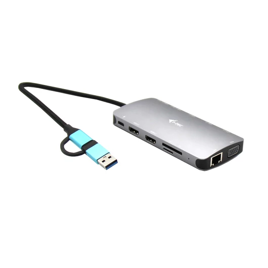 I-TEC USB 3.0 3X LCD NANO DOCK USB 3.0 USB-C/TB3 LAN PD 100W