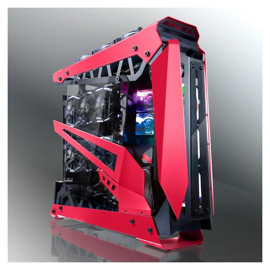 Számítógépház RAIJINTEK NYX Pro Showcase E-ATX Edzett üveg Piros