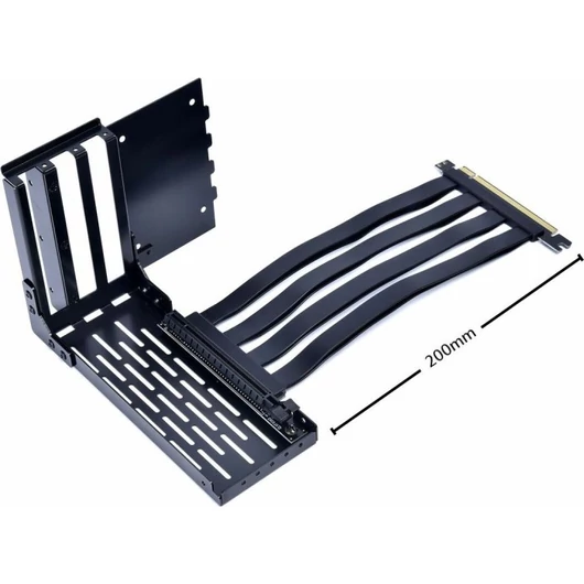 Kábel Riser Lian Li LANCOOL II-1X Riser Card + PCI-Slot takaró Fekete