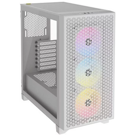 CORSAIR 3000D RGB  számítógépház, fehér
