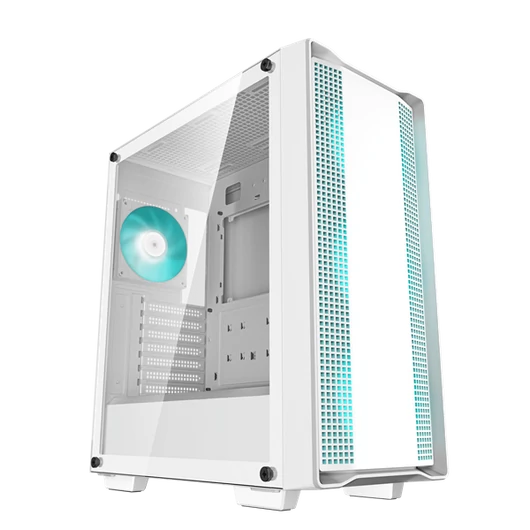 DeepCool Számítógépház - CC560 WHITE V2 (fehér, ablakos, 4x12cm venti, Mini-ITX / Micro-ATX / ATX, 1xUSB3.0, 1xUSB2.0)