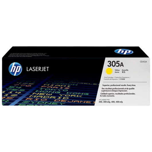 HP CE412A Toner Yellow 2.600 oldal kapacitás No.305A HP
