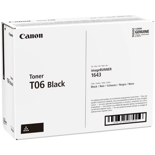 Canon T06 Toner Black 20.500 oldal kapacitás Canon