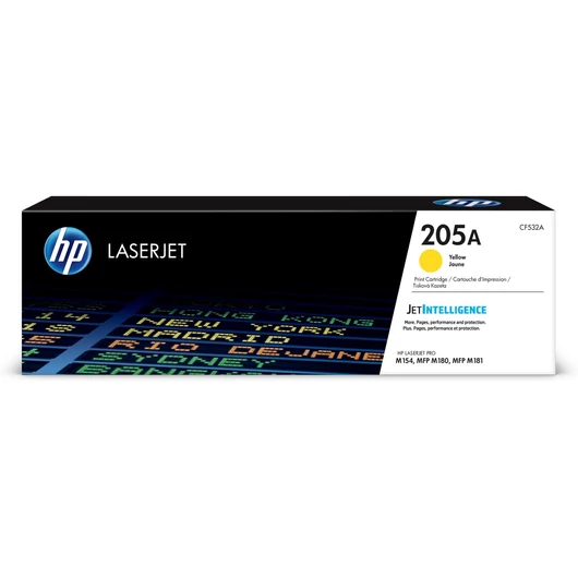 HP CF532A Toner Yellow 900 oldal kapacitás No.205A HP