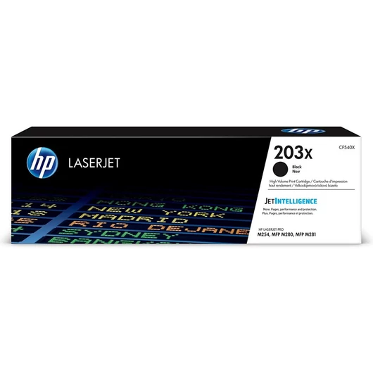 HP CF540X nagy kapacitású LaserJet tonerkazetta fekete (203X)