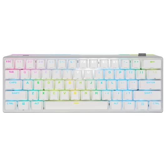 CORSAIR K70 RGB PRO MINI MX RED Vezeték nélküli Gamer billentyűzet Fehér