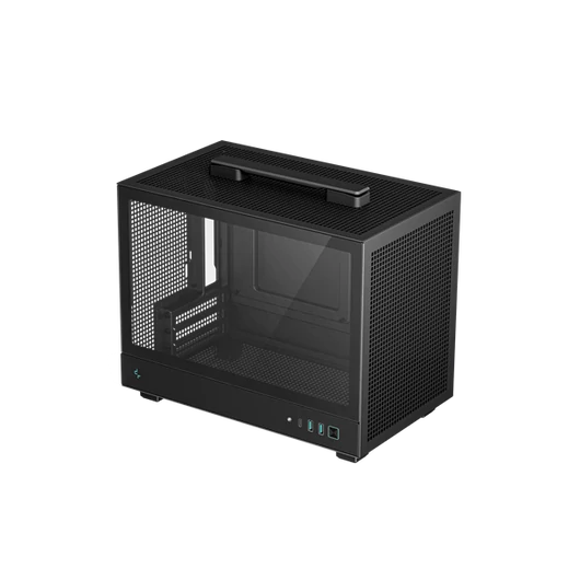 DeepCool Számítógépház - CH160 (fekete, Mini-ITX, 2xUSB3.0, Type-C, fekete)