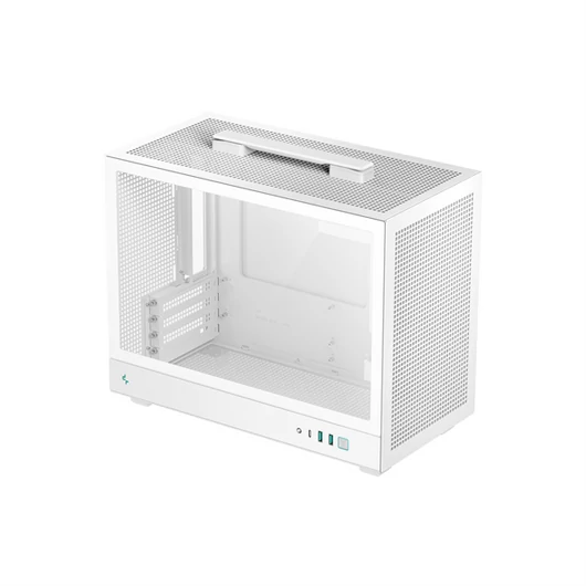 DeepCool Számítógépház - CH160 PLUS WH (mATX, 2xUSB3.0, Type-C, fehér)