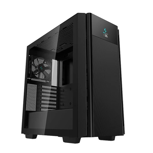 DeepCool Számítógépház - CH510 MESH DIGITAL (ablakos, 1x12cm ventilátor, Mini-ITX / Mico-ATX / ATX / E-ATX, 1xUSB3.0)