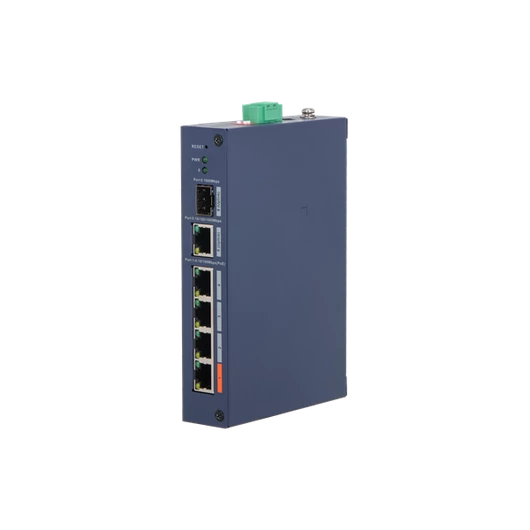 Dahua switch PoE - CHS4106-4ET-60 (Cloud Menedzsment; 4x100Mbps PoE + 1x 1Gbps uplink + 1x1Gbps SFP uplink; 60W)
