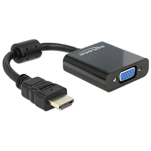 DELOCK Átalakító HDMI-A male to VGA female, fekete