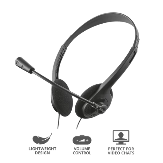 TRUST Fejhallgató mikrofonnal 21665 (Primo Chat Headset for PC and laptop)