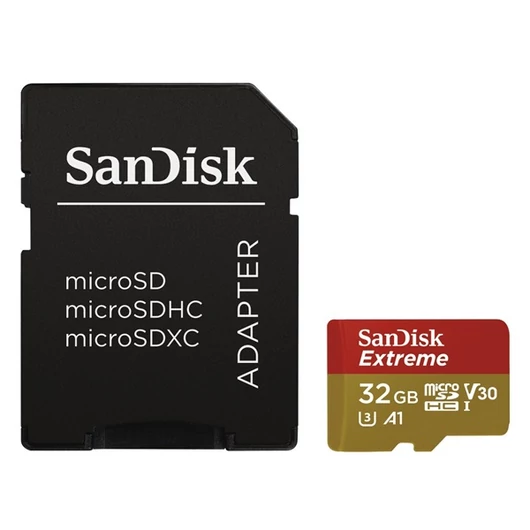 SANDISK Memóriakártya 173420, MICROSDHC EXTREME KÁRTYA 32GB, 90MB / sec. CL10, UHS-I, V30, A1