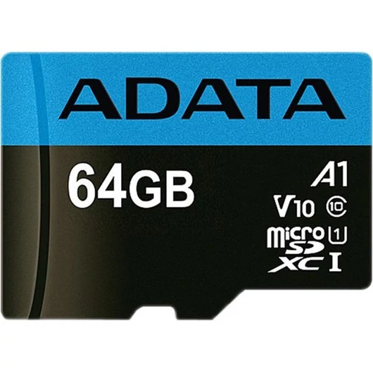 ADATA Memóriakártya MicroSDXC 64GB + Adapter UHS-I CL10 (100 / 25)