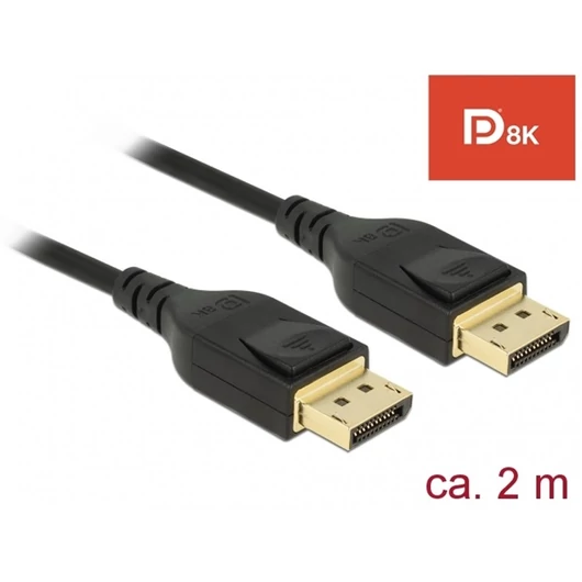 DELOCK kábel Displayport 1.4 male / male összekötő 8K 60Hz, 2m