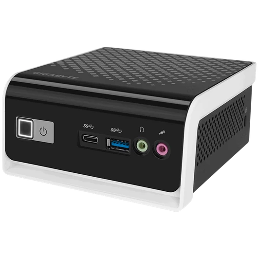 GIGABYTE PC BRIX, Intel Celeron N4000 2.6 GHz, HDMI, D-Sub, LAN, WIFI, Bluetooth, 2,5" HDD hely, USB 3.0