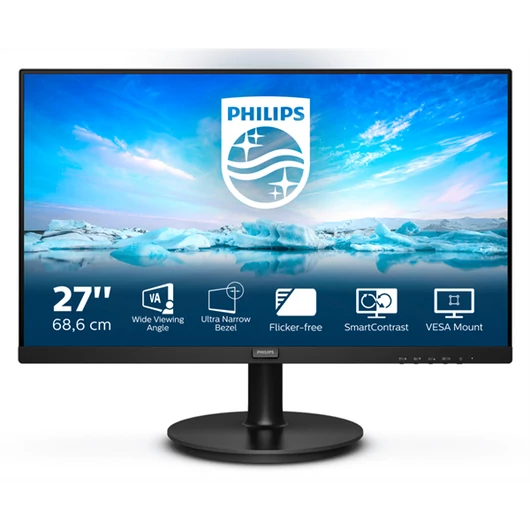 PHILIPS VA monitor 27" 271V8L, 1920x1080, 16:9, 250cd / m2, 4ms, VGA / HDMI