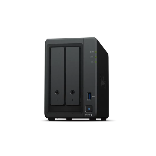 SYNOLOGY NAS 2 fiókos DS720+ Intel Celeron J4125 4x2GHz, 2GB DDR4 RAM, 2x1000Mbit, 1xeSATA