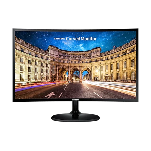 SAMSUNG Ívelt VA monitor 27" CF390, 1920x1080, 16:9, 250cd / m2, 4ms, VGA / HDMI
