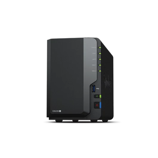 SYNOLOGY NAS 2 fiókos DS220 + 6G Intel Celeron J4025 2x2,0GHz, 6GB DDR4, 2x1GbE, 2xUSB3.2