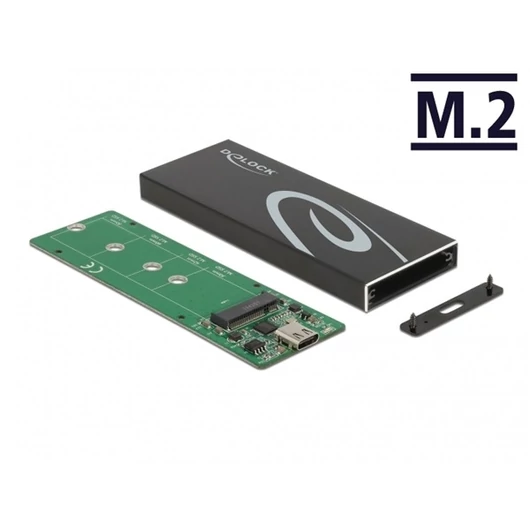 DELOCK Külső Ház M.2 SATA SSD USB Type-C female