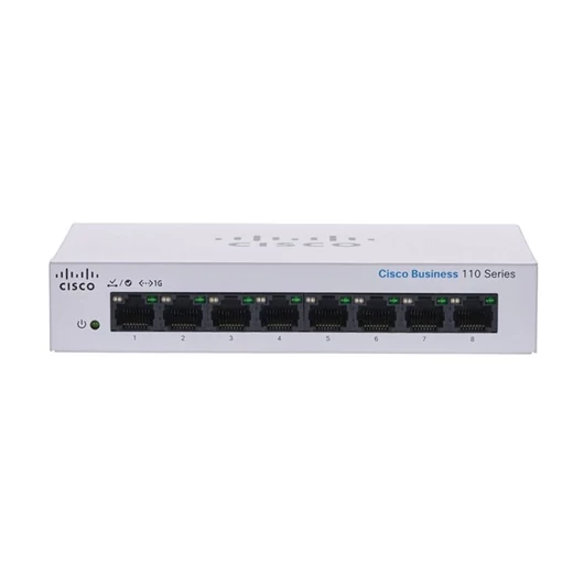 CISCO Switch 8x1000Mbps, Fémházas, Rackes, CBS110-8T-D-EU