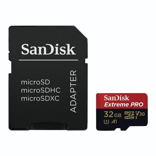 SANDISK Memóriakártya 173427, MICROSDHC EXTREME PRO KÁRTYA 32GB, 100MB / sec., CL10, UHS-I, V30, A1