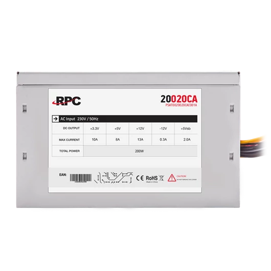 NJOY RPC Tápegység 200W - 20020CA (12cm ventilátor, OCP / OVP / UVP / SCP / OPP védelem)