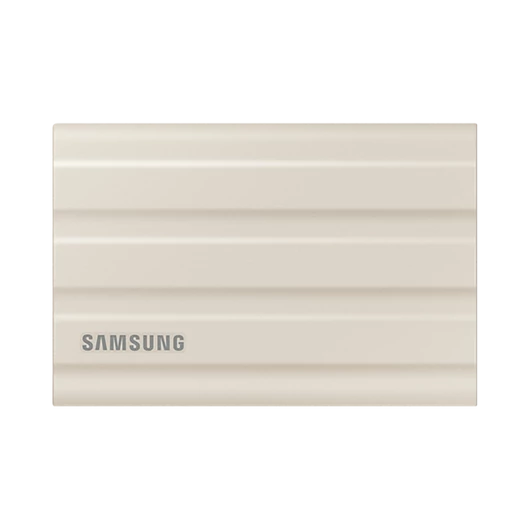 SAMSUNG Hordozható SSD T7 Shield, USB 3.2 Gen.2 (10Gbps), 2 TB, Bézs