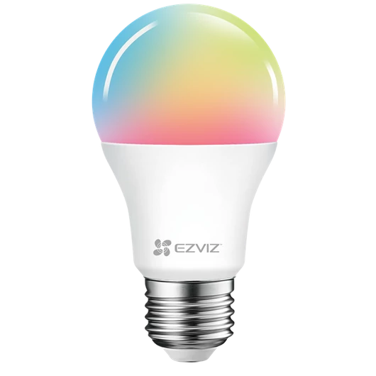 EZVIZ Állítható fényerejű színes WiFi LED izzó LB1, 806 lumen, 6500-2700K, ütemezés&időzítés, energiatakarékos, 8W, E27