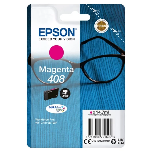 EPSON Tintapatron DURABrite Ultra tinta / Spectacles – 408 / 408L (Standard, Maegnta)