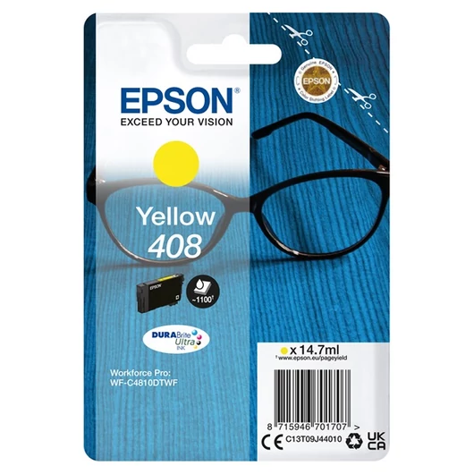 EPSON Tintapatron DURABrite Ultra tinta / Spectacles – 408 / 408L (Standard, Yellow)