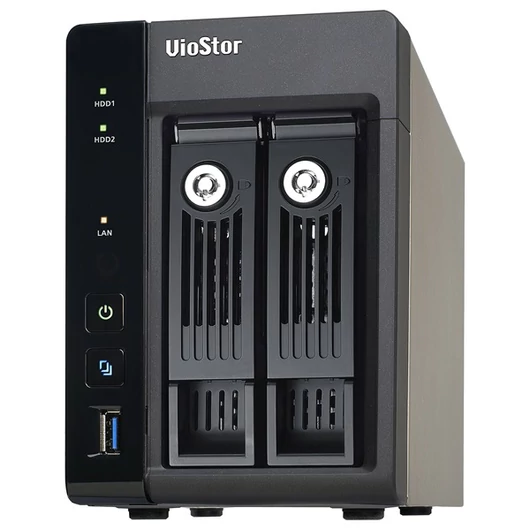 QNAP NAS NVR 2 fiókos Intel J1900 4x2GHz, 8GB DDR3L, 4 beépített csatorna, 2x1000Mbps, HDMI - QVP-21A-04CH