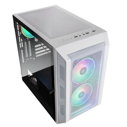 Számítógépház Kolink Citadel Mesh RGB mATX Edzett üveg Fehér