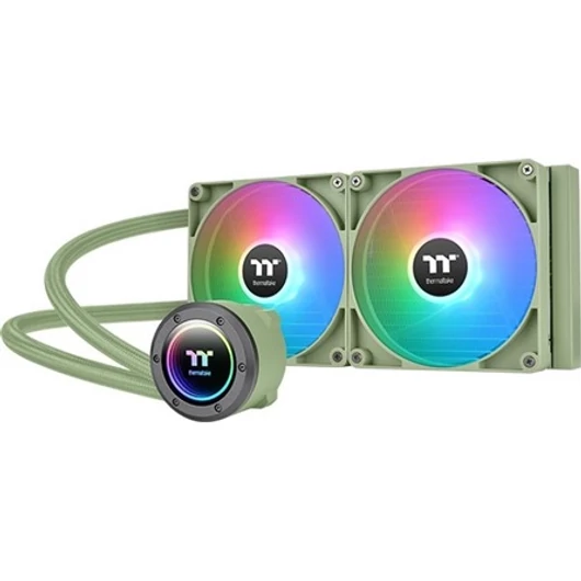 Thermaltake TH280 V2 ARGB Sync - Matcha Green / All-In-One Liquid Cooler System / 140 ARGB Fan *2 / PWM500~1800RPM / MB Sync onl