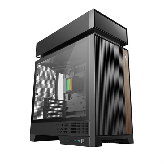 DeepCool Számítógépház - CL6600 (fekete, 1x360cm AIO vízhűtés, 2x120mm A-RGB, ATX, 2xUSB3.0, 1xUSB-C)