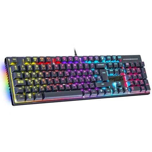 Spirit of Gamer Billentyűzet Mechanikus - XPERT K250 (105 gomb, SOG red, RGB LED,USB, anti-ghosting, fekete, magyar)